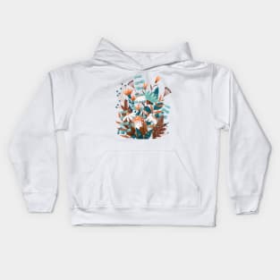 Mushroom in flowers Kids Hoodie